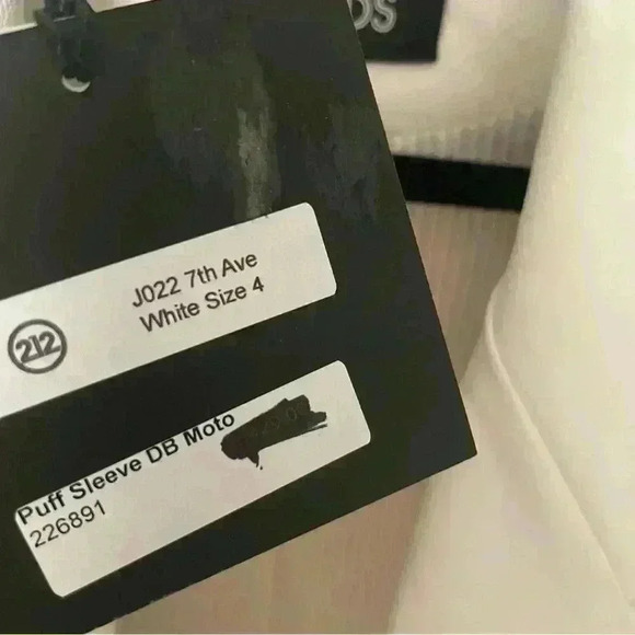 NWT 212 Goods 7th Ave. White Coated Linen Jacket Womens SZ 4 Handmade In NY $440 - Picture 4 of 15